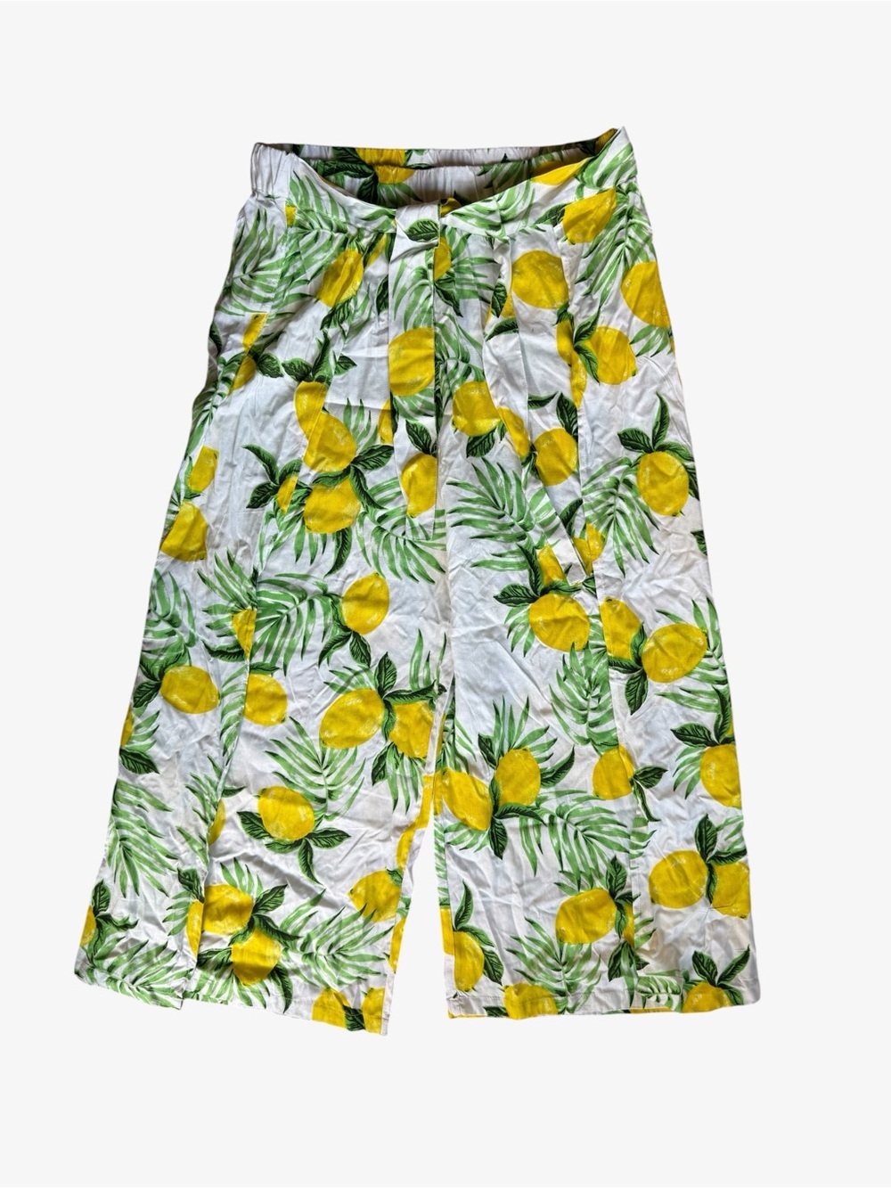 Club Z Collection Tropical White Lemon Pants Large